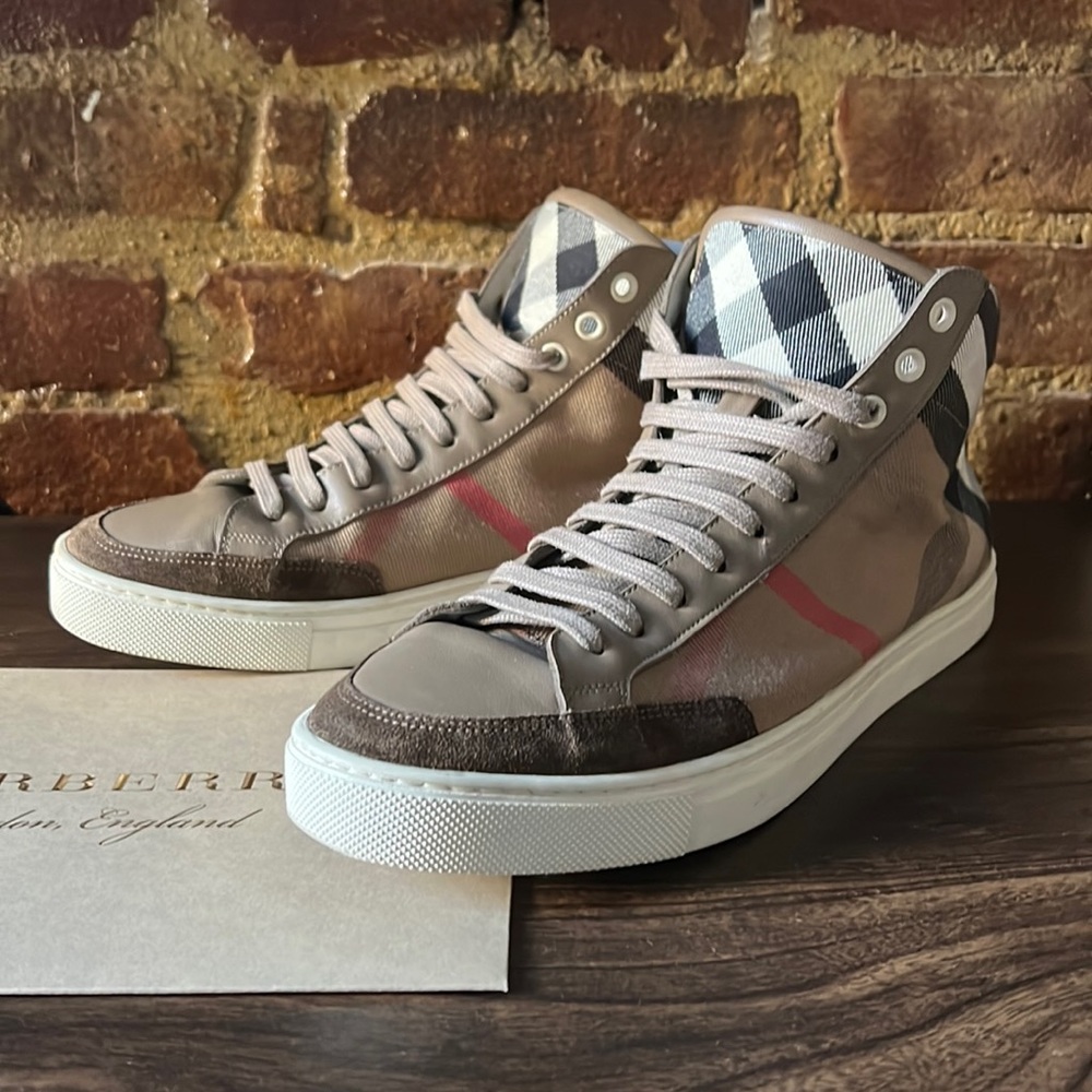 Burberry House check high top trainer sneakers